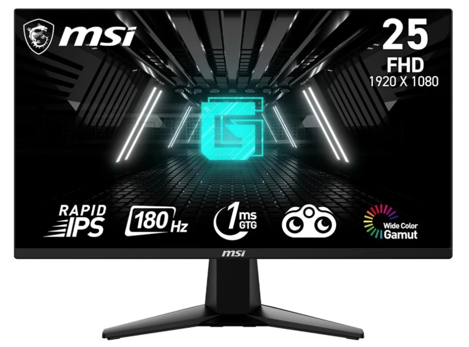 MSI G255F Écran gaming FHD 24,5 pouces - Dalle Rapid IPS 1920 x 1080, 180 Hz / 1ms